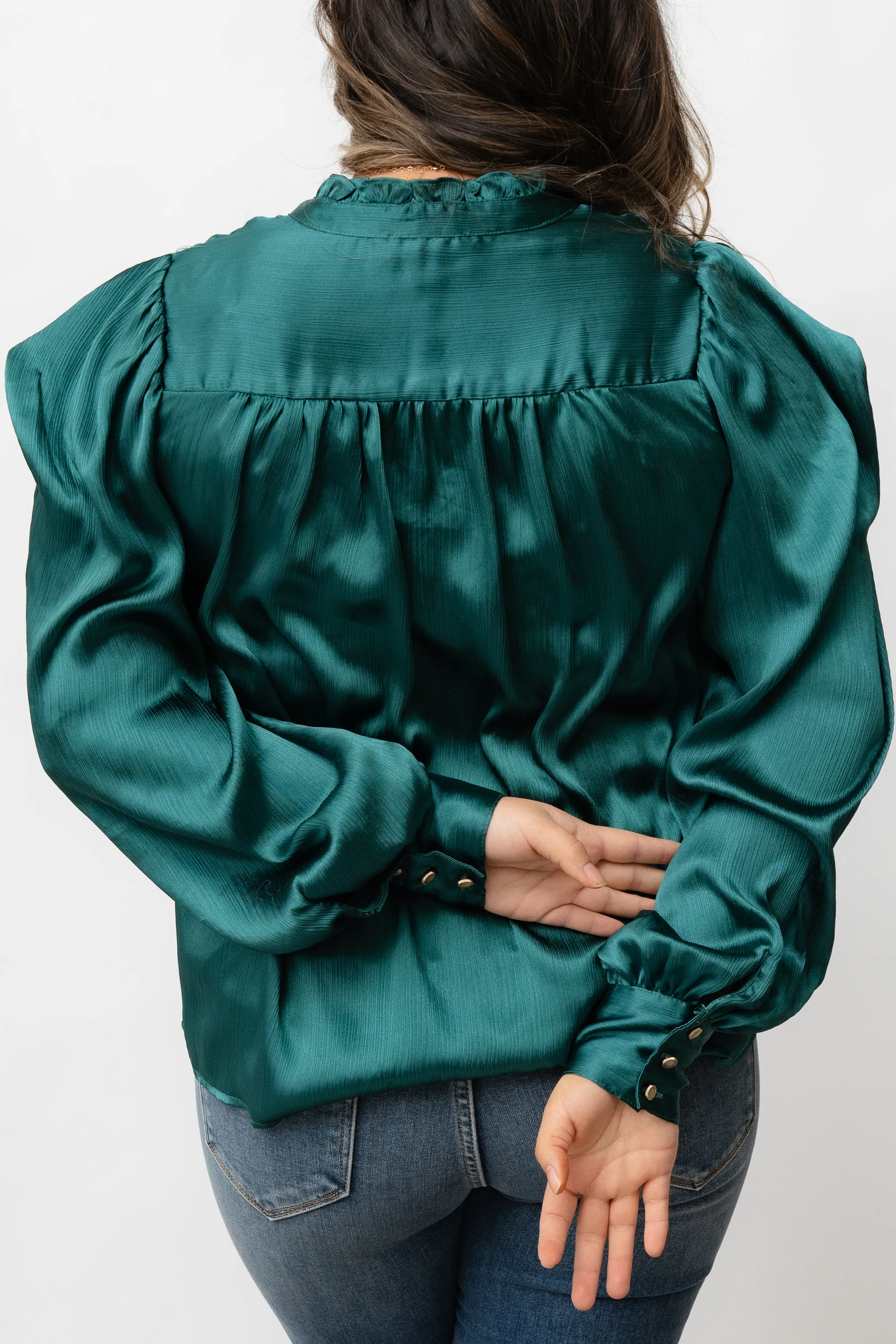 DELANEY EMERALD GREEN TOP