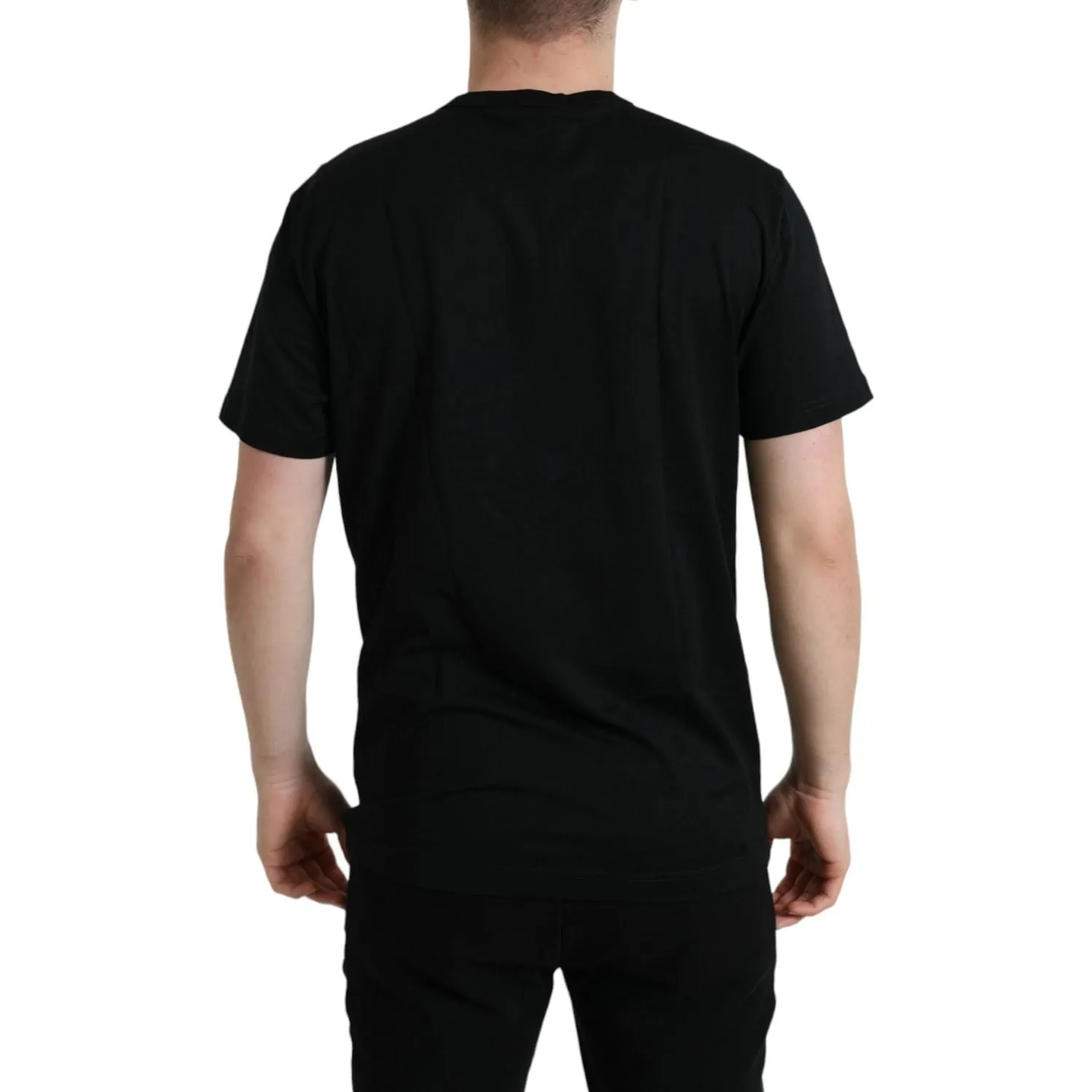 Dolce & Gabbana Sleek Cotton Round Neck T-Shirt with Chain Detail