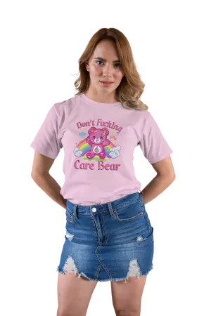 Don’t F***ing Care Bear T-Shirt – Funny Rainbow Graphic Tee