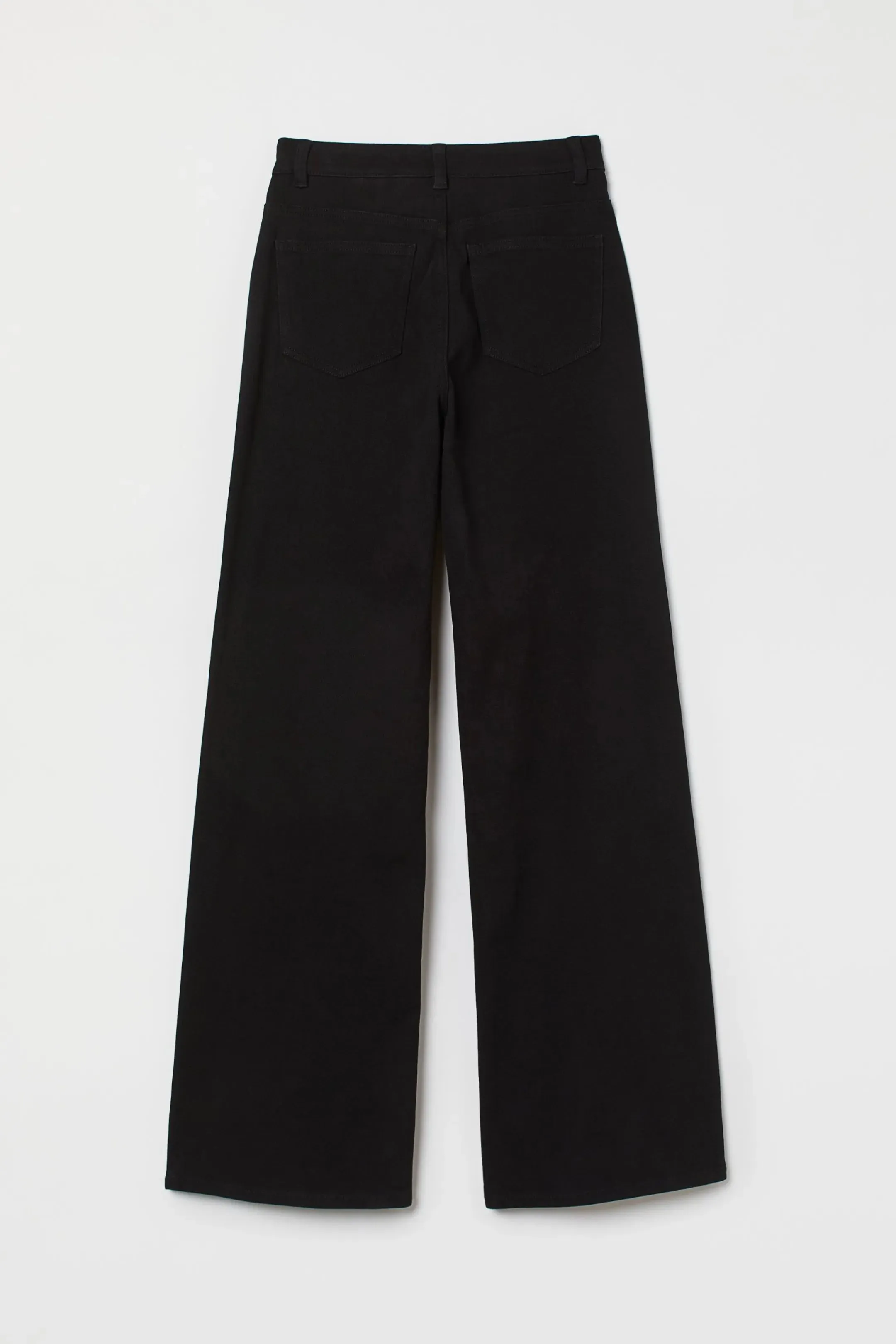 Dr Denim Pure Black Wide-Leg Jeans