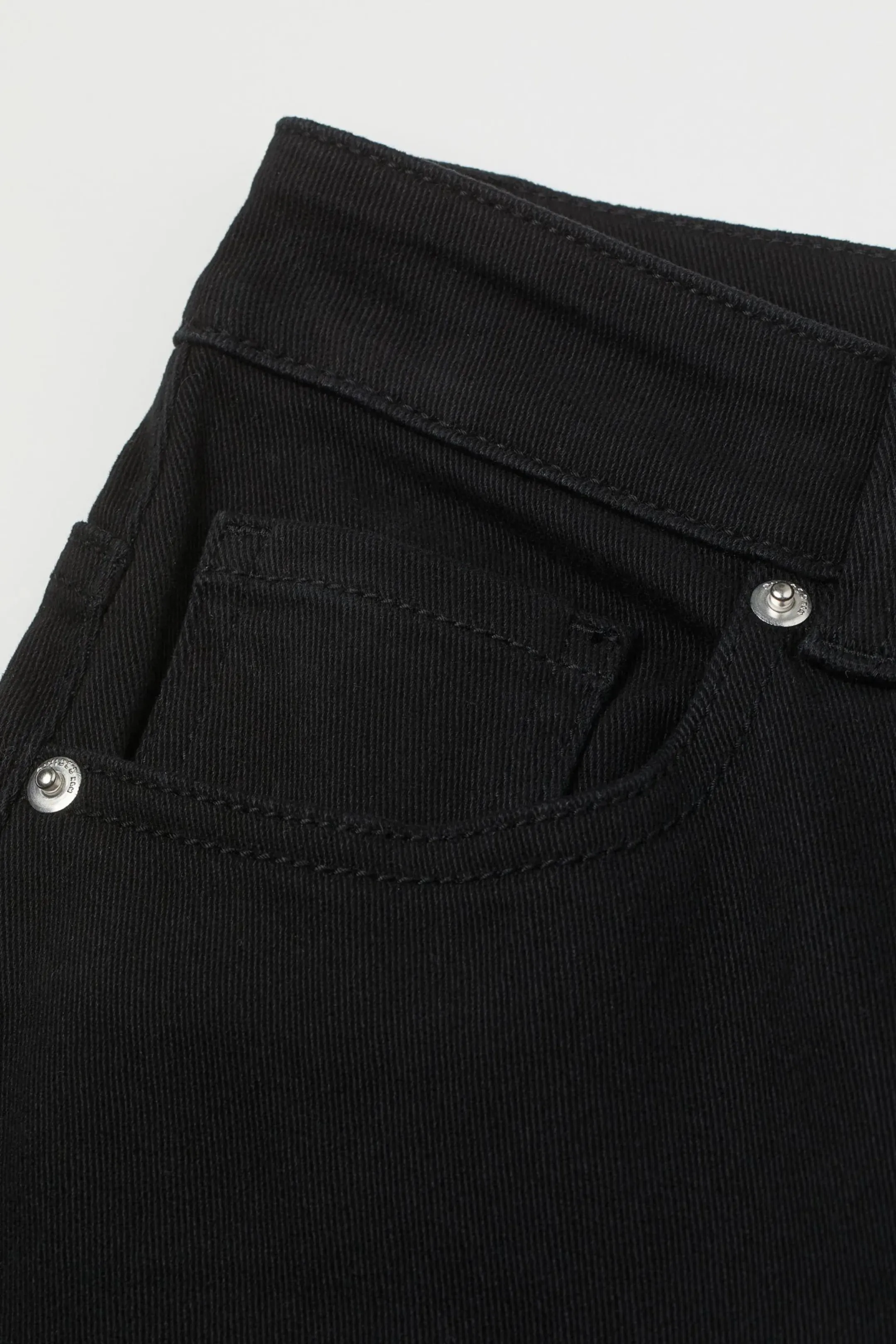 Dr Denim Pure Black Wide-Leg Jeans