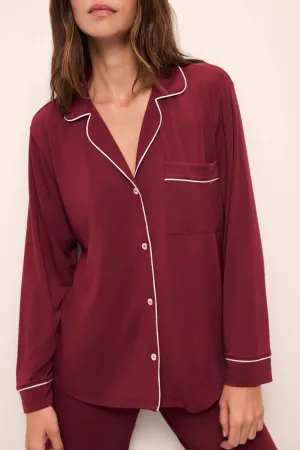EBERJEY-GISELE LONG PJ SET-WINE