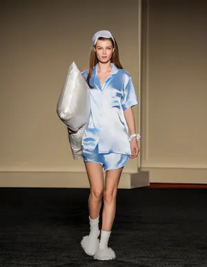 Ekouaer Tops with Shorts Satin Pajama Set (US Only)