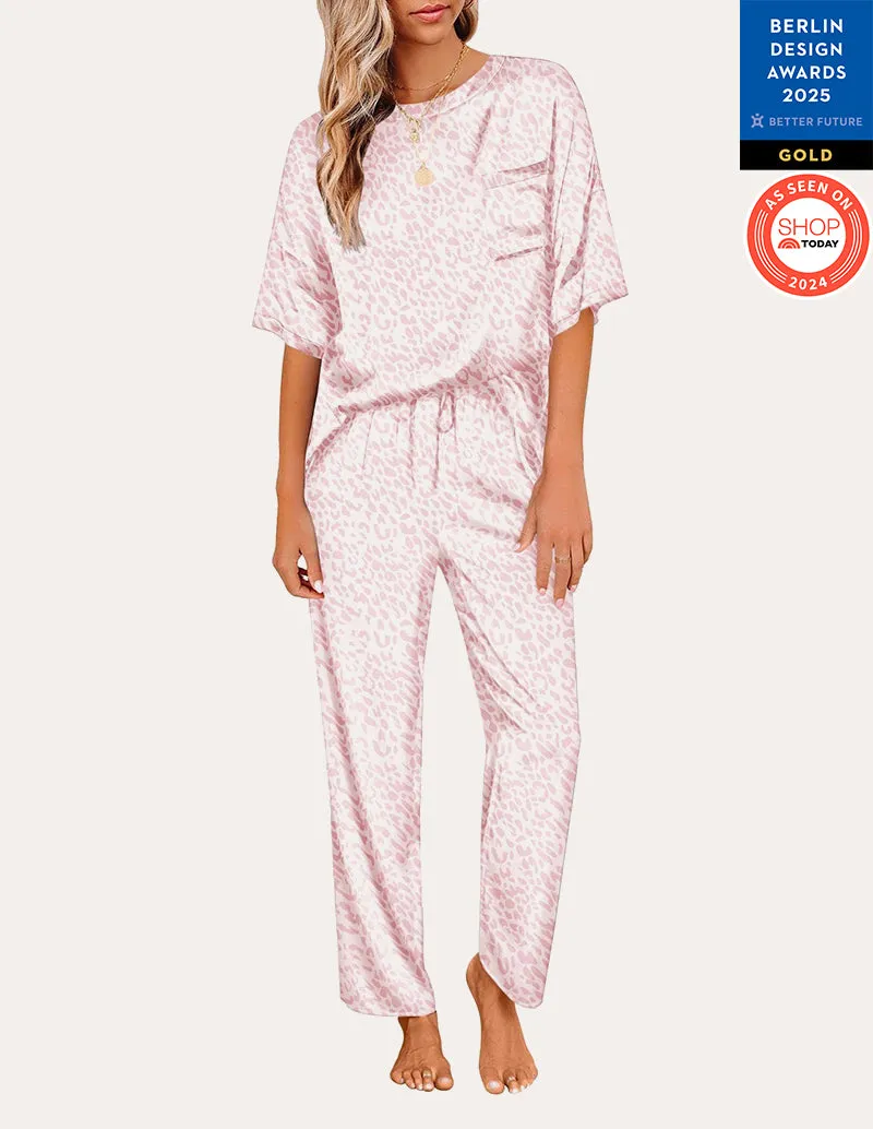 Ekouaer Women's Satin Silky Pajama Set (US Only)