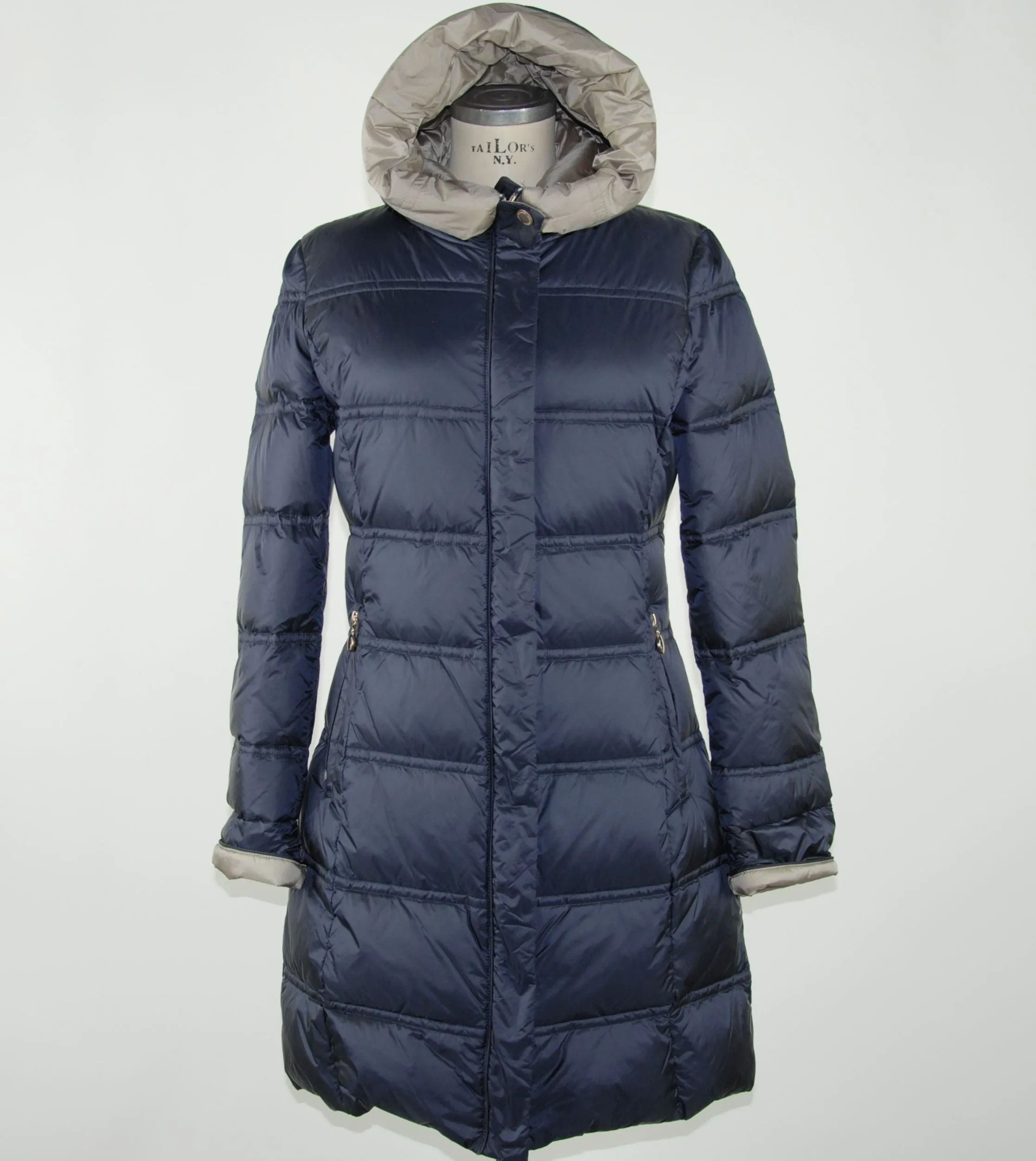 Emilio Romanelli Chic Blue Polyester Down Jacket