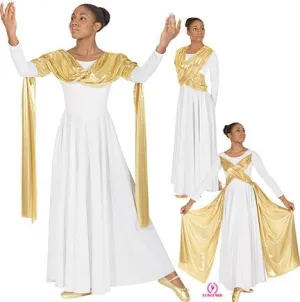 Eurotard Plus Size Adult Polyester-Metallic Versatile Sash Dress, 4X, 5X, 6X