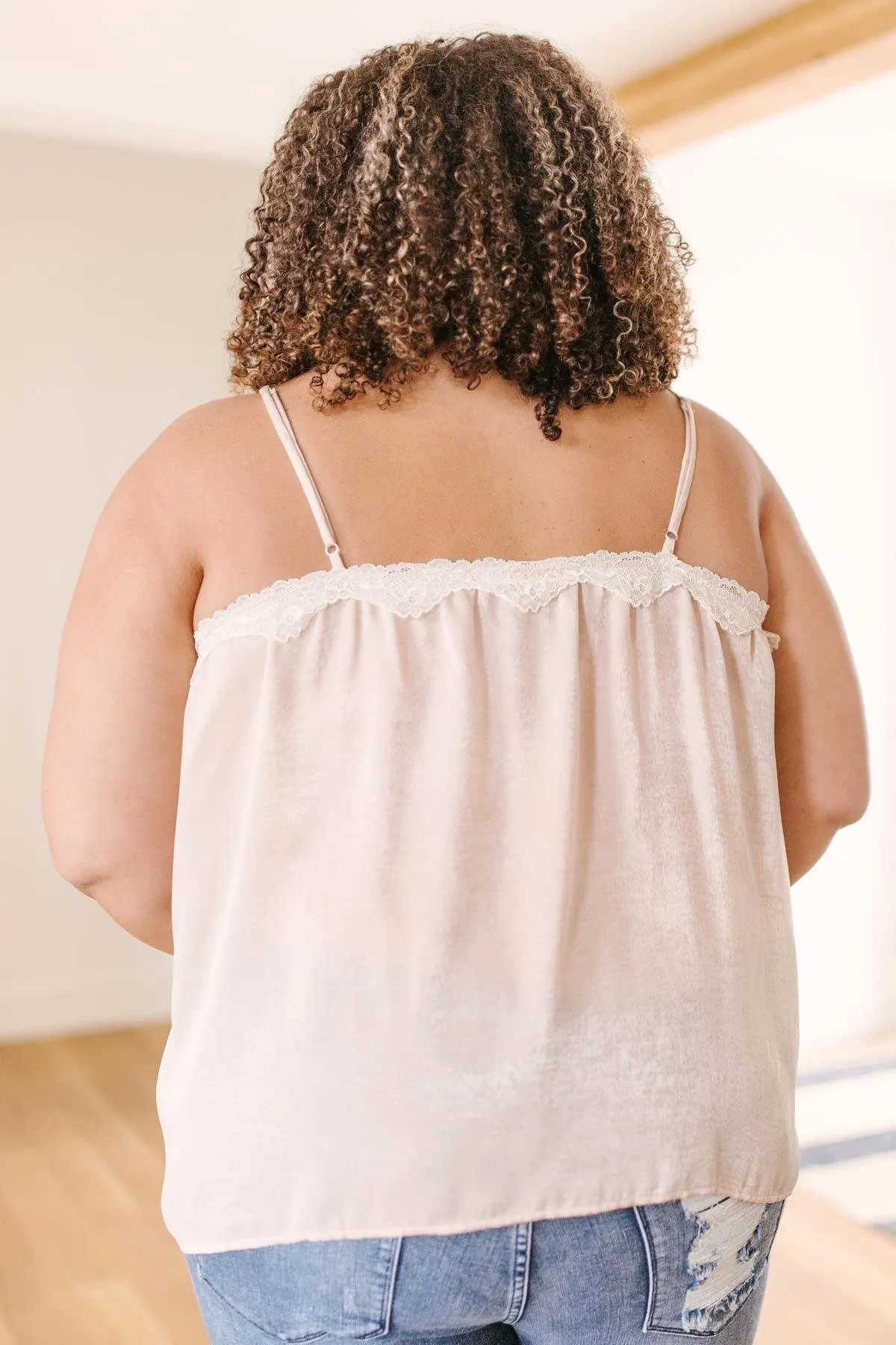 Evangeline Lace Camisole in Champagne