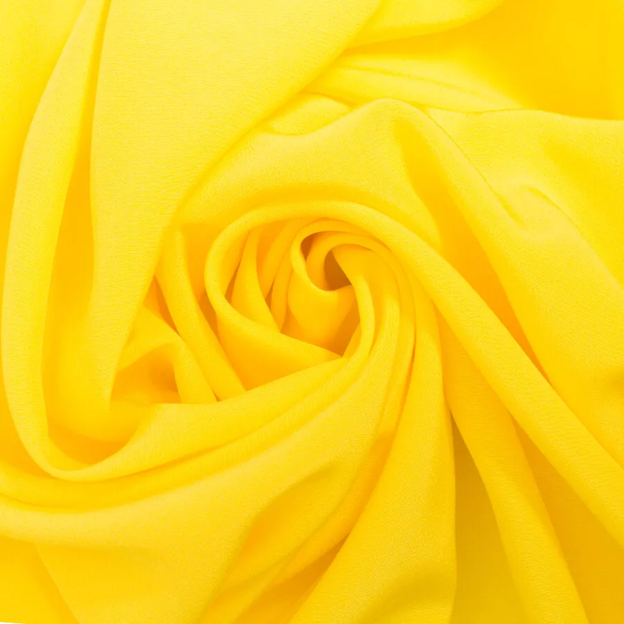 Fluorescent Yellow Silk Crêpe de Chine
