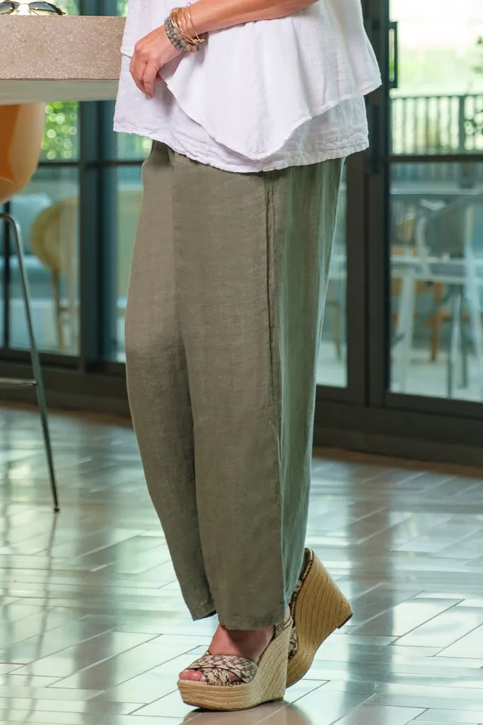 Gracy Linen Pull On Pant (PL181)