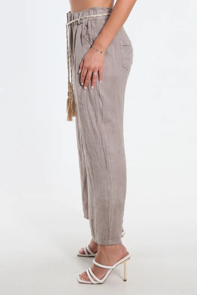 Gracy Linen Pull On Pant (PL181)