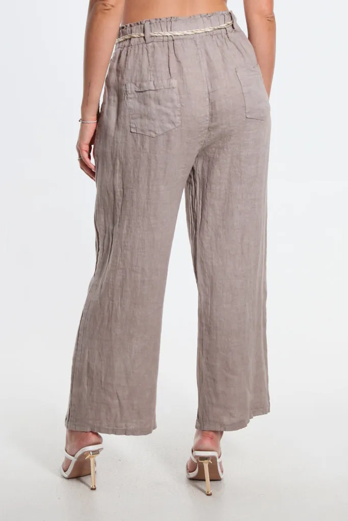 Gracy Linen Pull On Pant (PL181)
