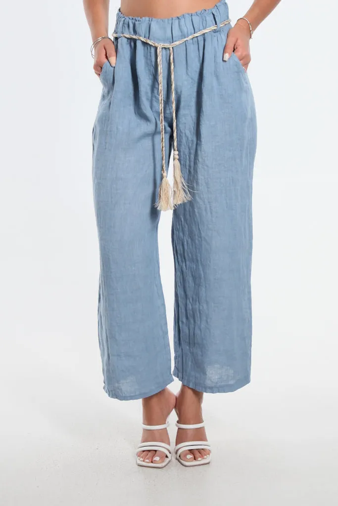 Gracy Linen Pull On Pant (PL181)