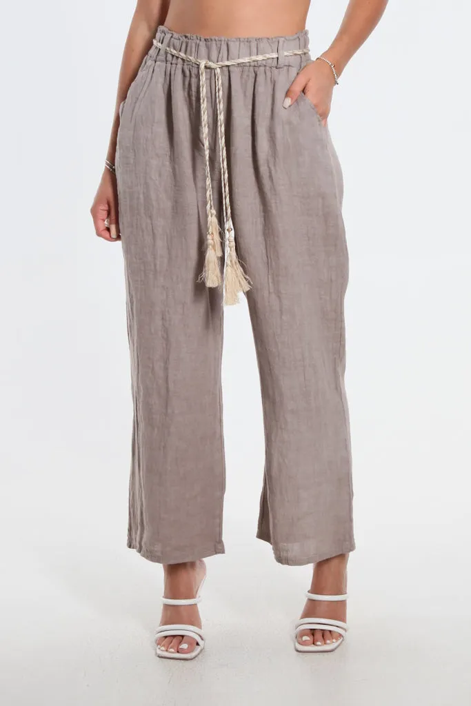 Gracy Linen Pull On Pant (PL181)