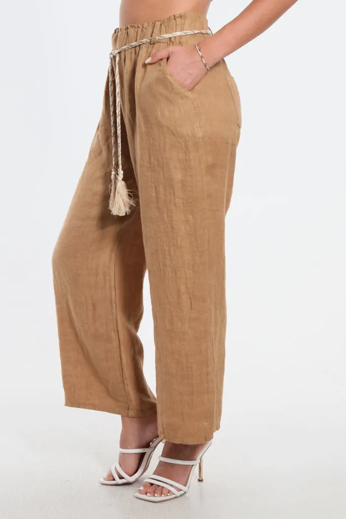 Gracy Linen Pull On Pant (PL181)