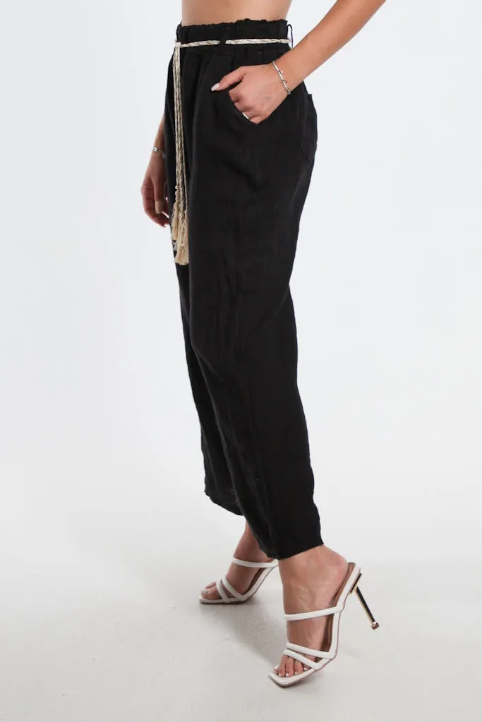 Gracy Linen Pull On Pant (PL181)