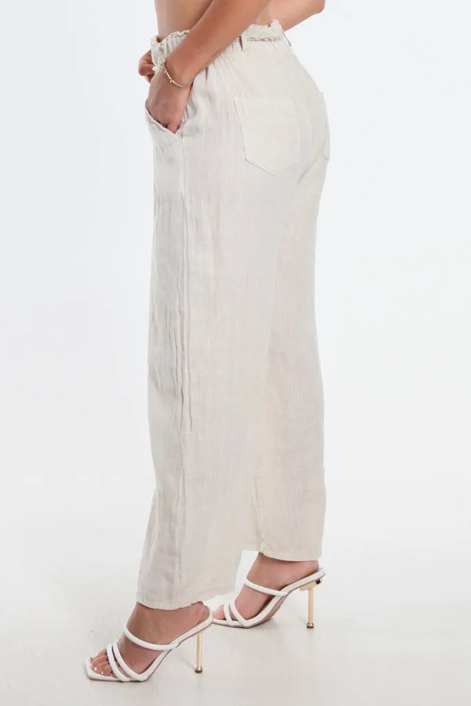 Gracy Linen Pull On Pant (PL181)