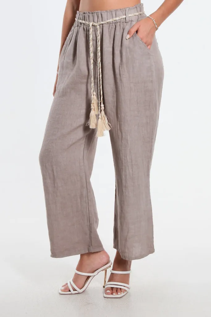Gracy Linen Pull On Pant (PL181)