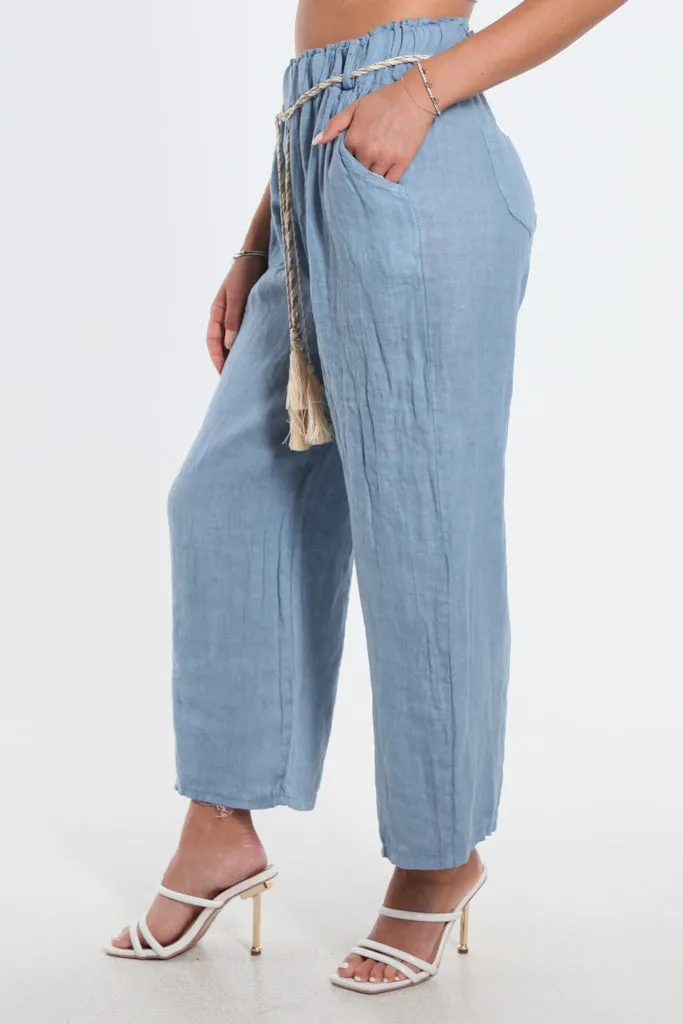 Gracy Linen Pull On Pant (PL181)
