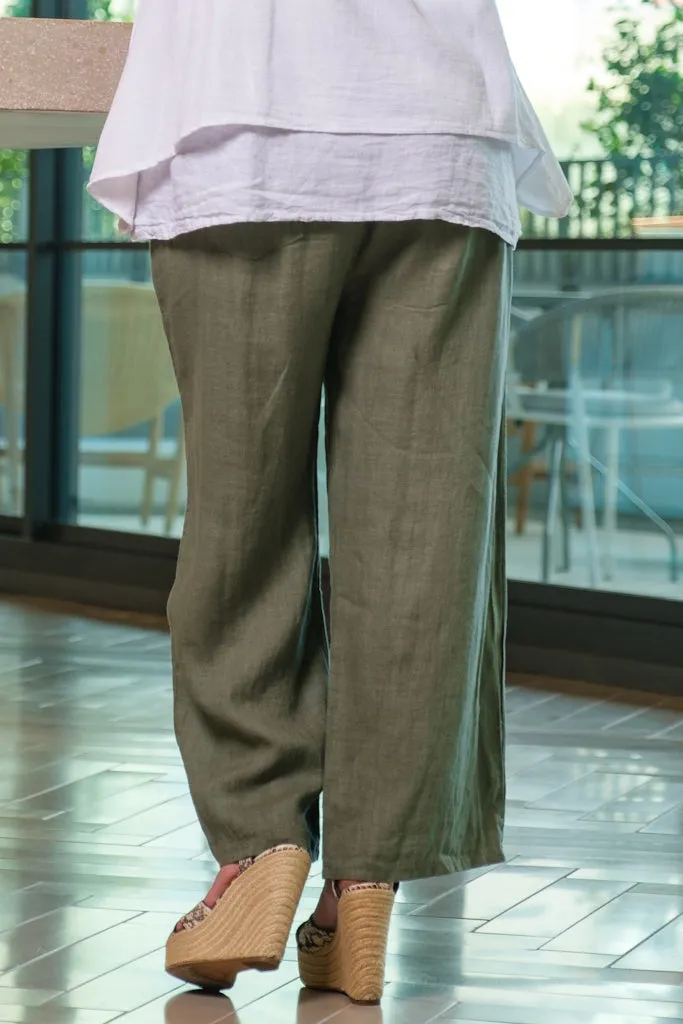 Gracy Linen Pull On Pant (PL181)