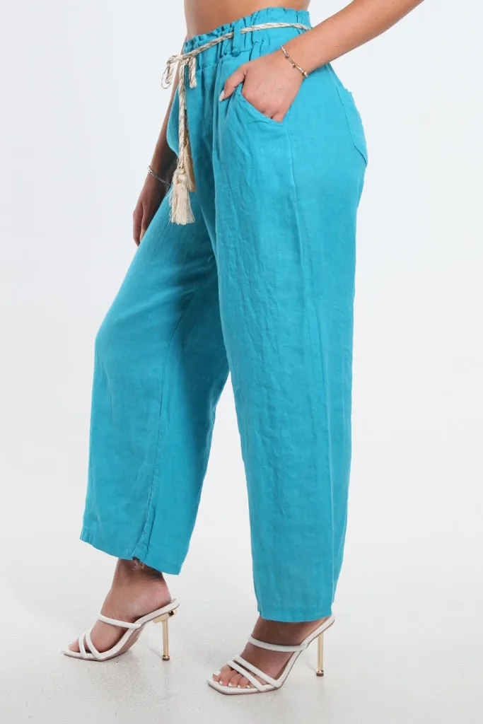 Gracy Linen Pull On Pant (PL181)