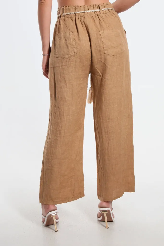 Gracy Linen Pull On Pant (PL181)