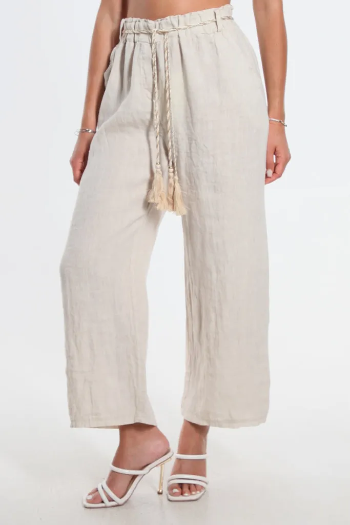 Gracy Linen Pull On Pant (PL181)