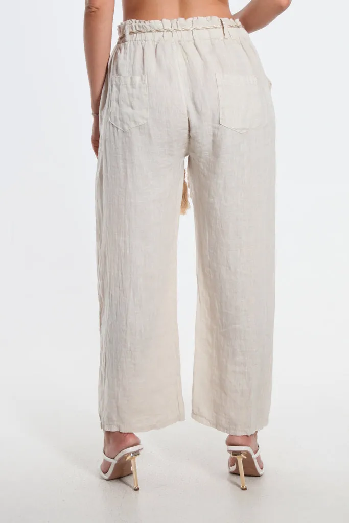 Gracy Linen Pull On Pant (PL181)