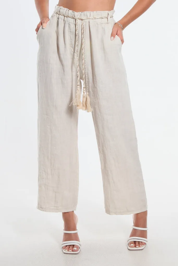 Gracy Linen Pull On Pant (PL181)