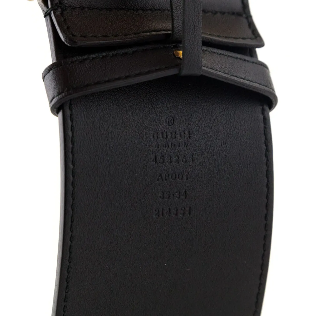 Gucci Black Double G Logo Belt