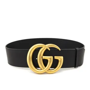 Gucci Black Double G Logo Belt