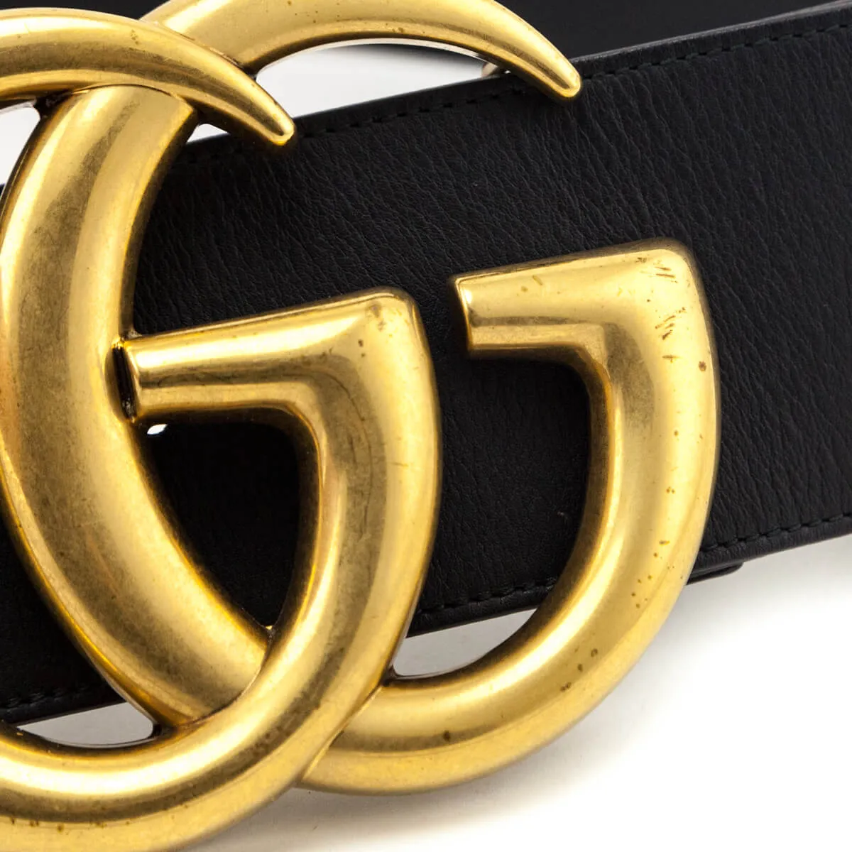 Gucci Black Double G Logo Belt