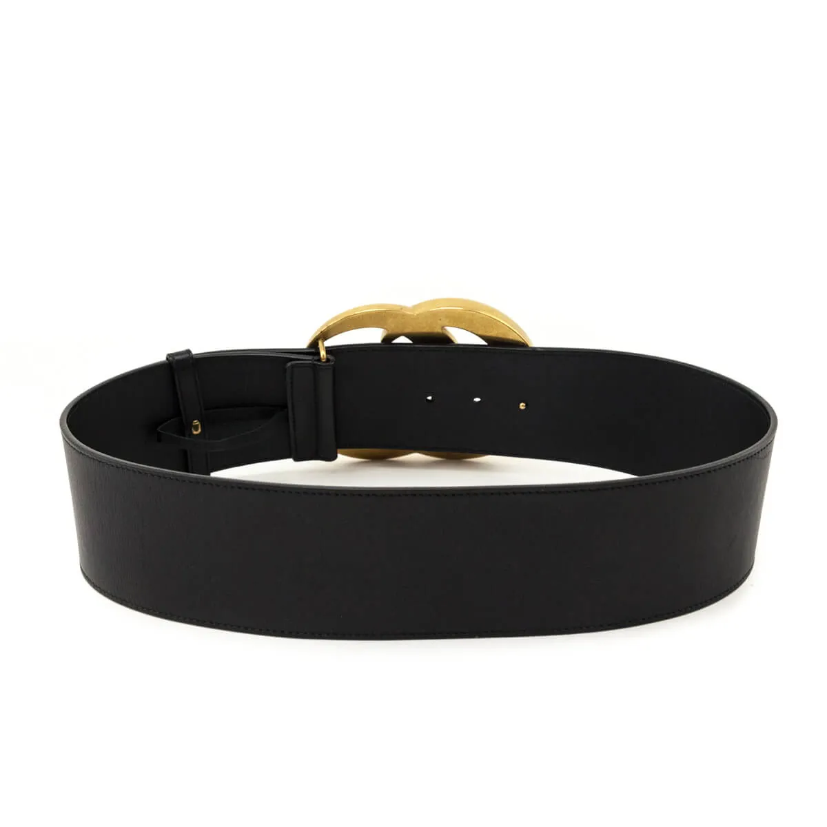 Gucci Black Double G Logo Belt