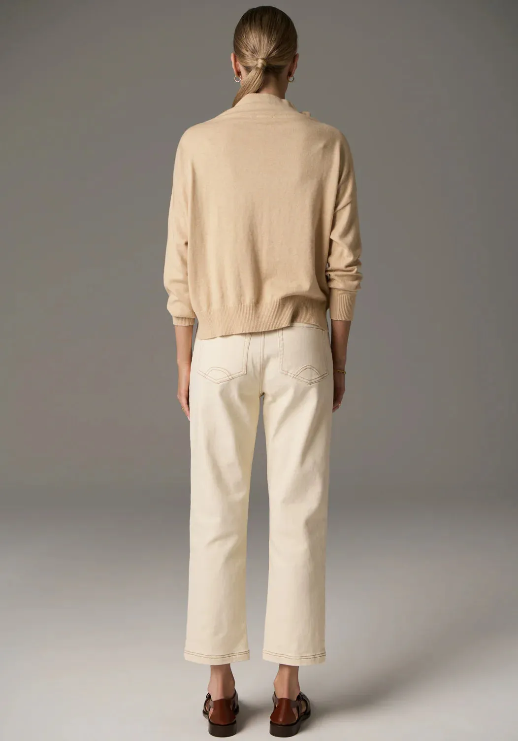 Harper Straight Leg Crop Jean | Ivory