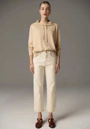 Harper Straight Leg Crop Jean | Ivory