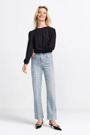 Helle Jeans mit Glitzerdetails