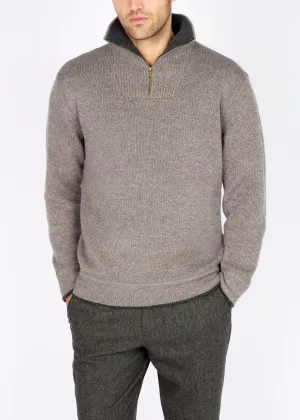 IrelandsEye Men's Zip Sweater | Ghost Grey