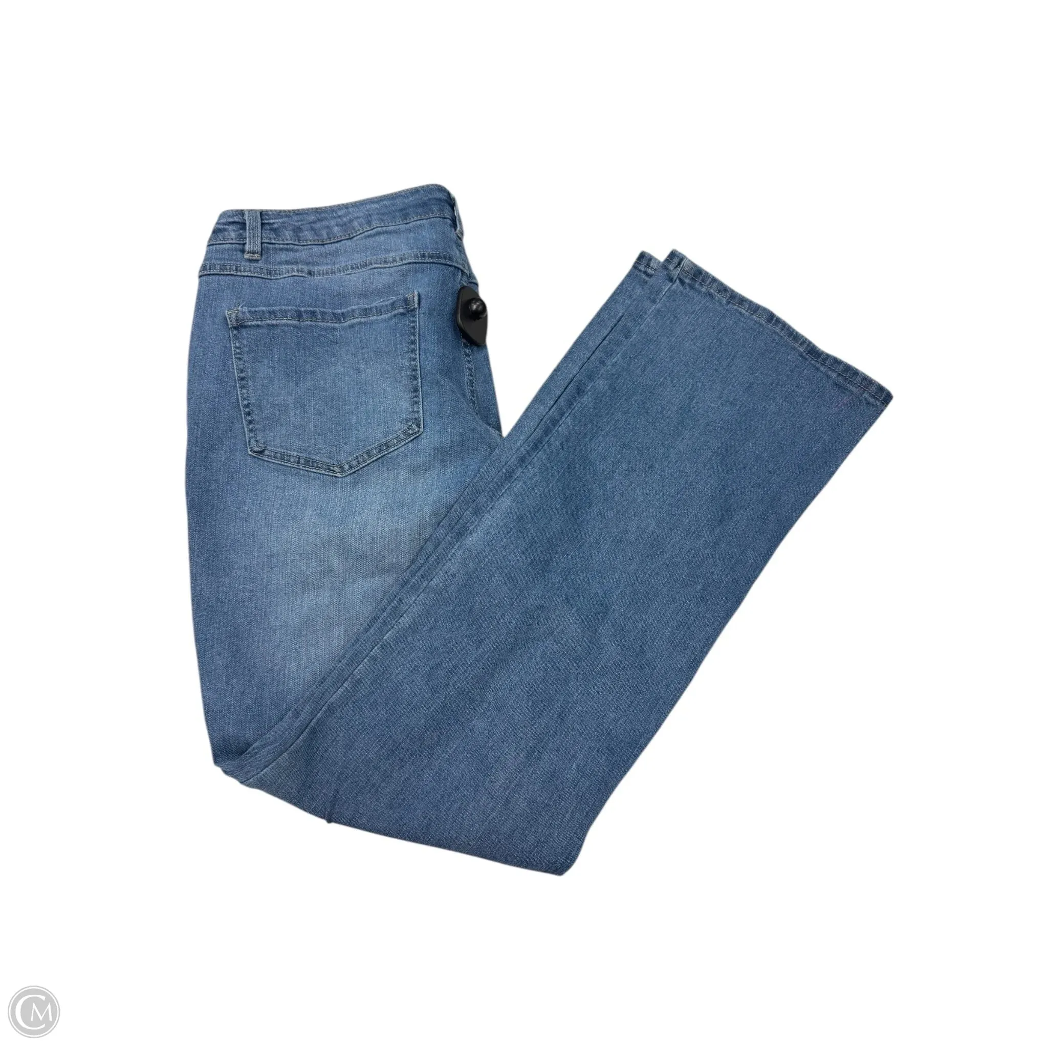 Jeans Wide Leg By D Jeans In Blue Denim, Size: 14