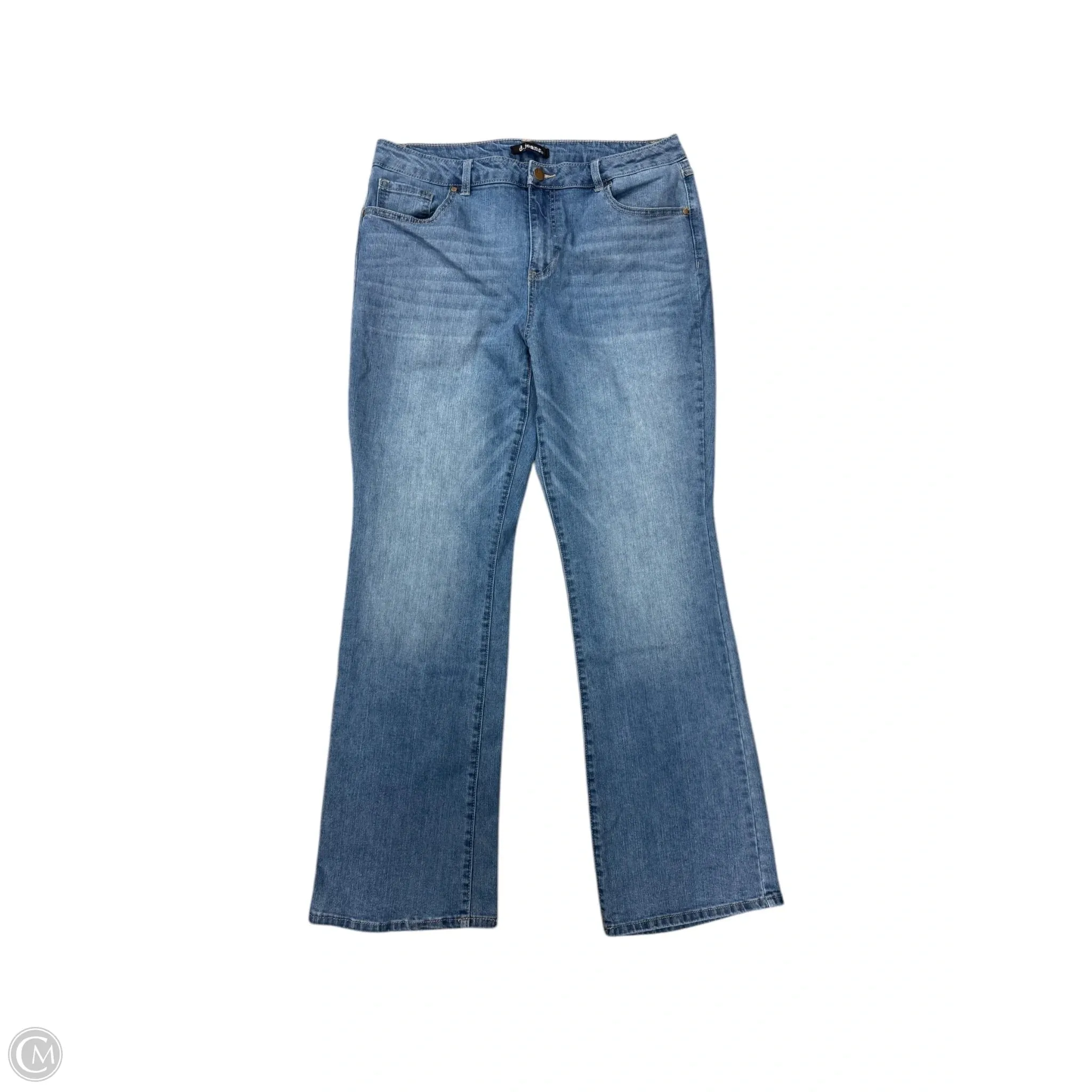 Jeans Wide Leg By D Jeans In Blue Denim, Size: 14