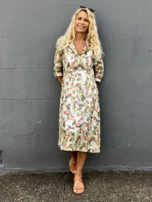 Jiva 50's Dress - Garden Print - Ramie