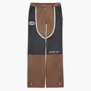 Jordan X Travis Scott Cactus Jack Women's Leather Pants Archaeo Brown
