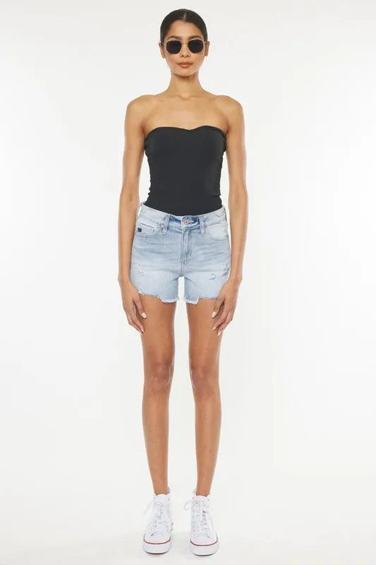 Kan Can High Rise Denim Shorts Jeans