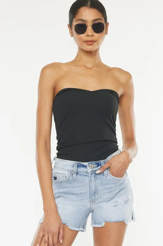 Kan Can High Rise Denim Shorts Jeans