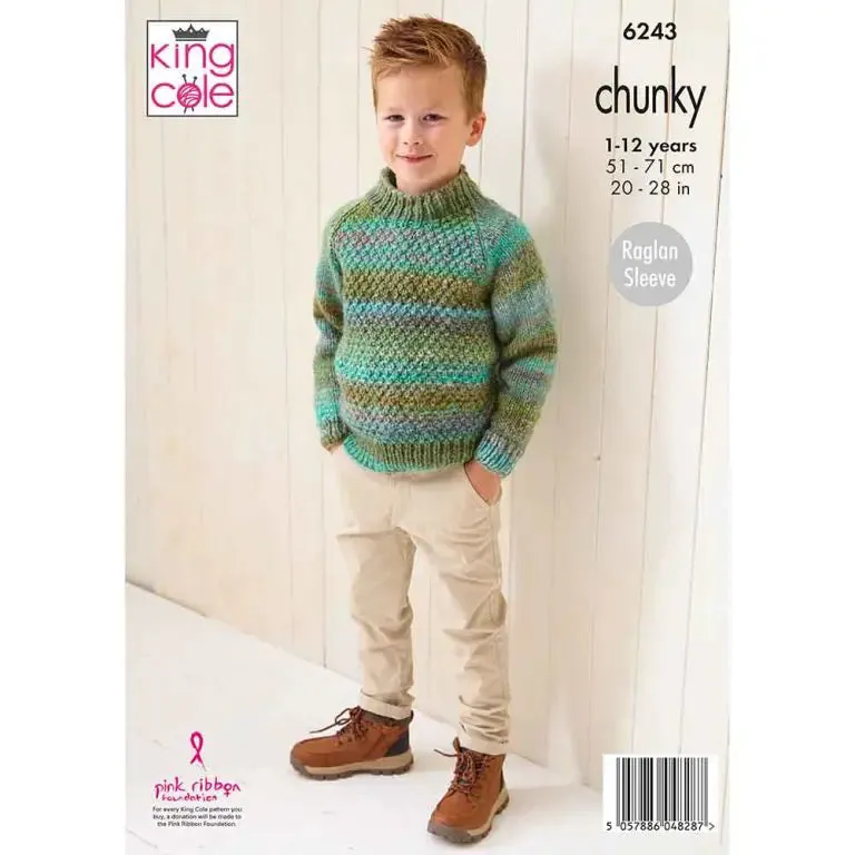 King Cole Sweaters King Cole Pattern 6243