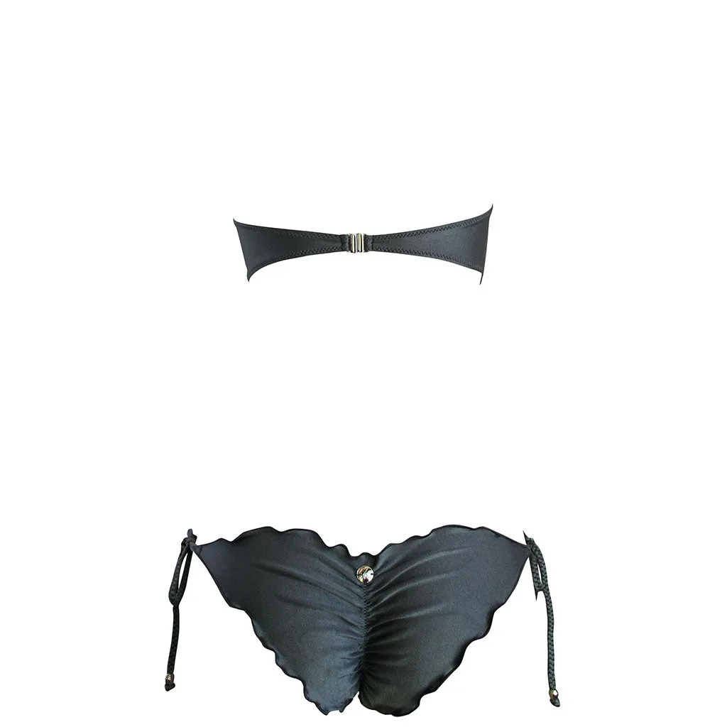 La Sirene Betin Bandeau Bikini - Charcoal Gray