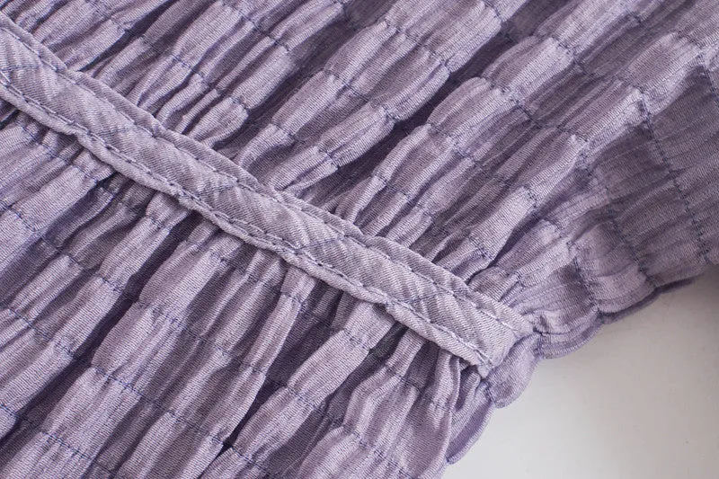 LACE-UP RUFFLED TOP