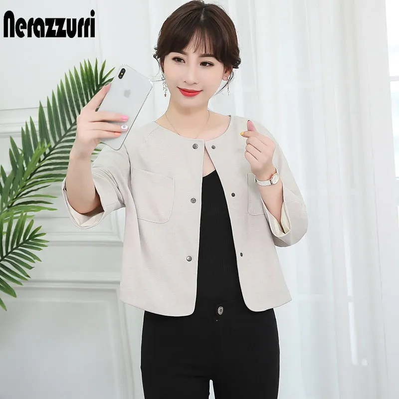 Lambs wool Coat Beige spring jacket women 2019 elegant casual plus size