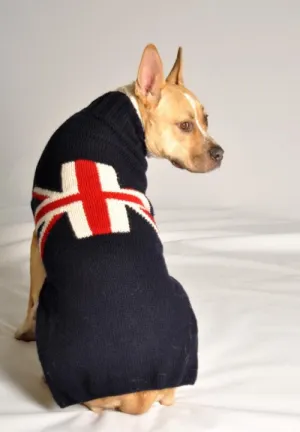 Large Dog Wool Sweater - "Union Jack" - FINAL SALE