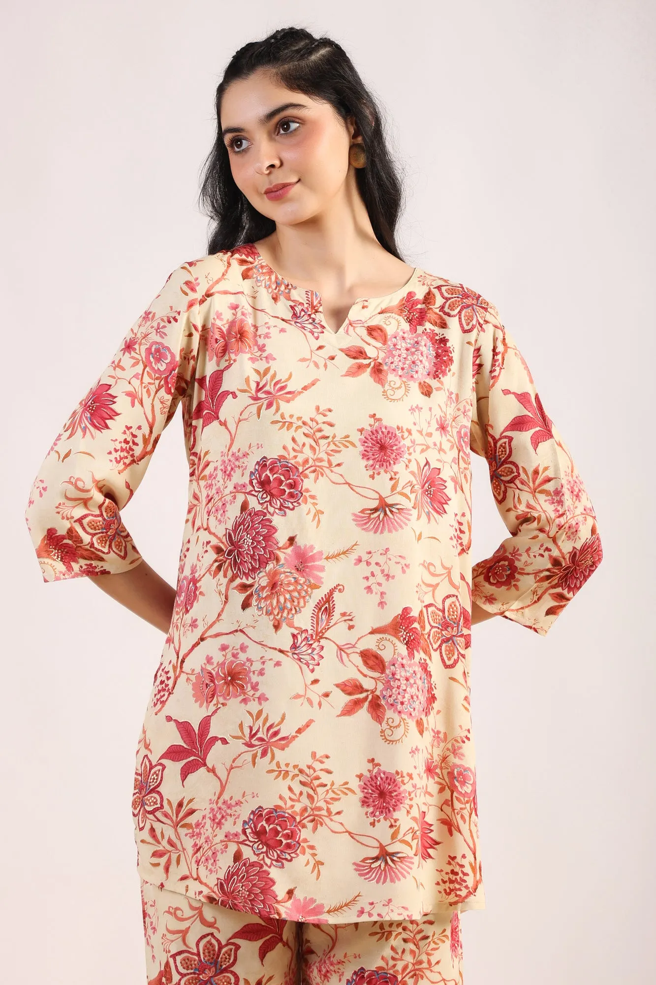 Leafy Luxe Palazzo Loungewear Set