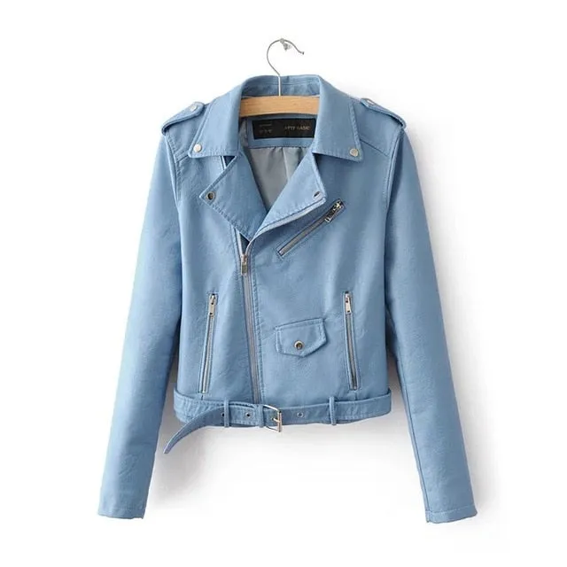 Leather Jackets 2019 Lika Rulla New Spring Fashion Good Quality Ladies Basic Street