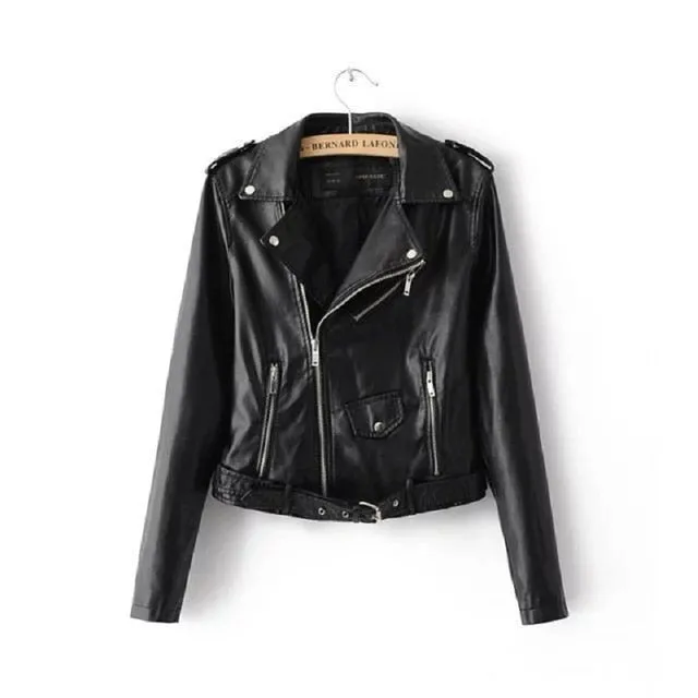 Leather Jackets 2019 Lika Rulla New Spring Fashion Good Quality Ladies Basic Street